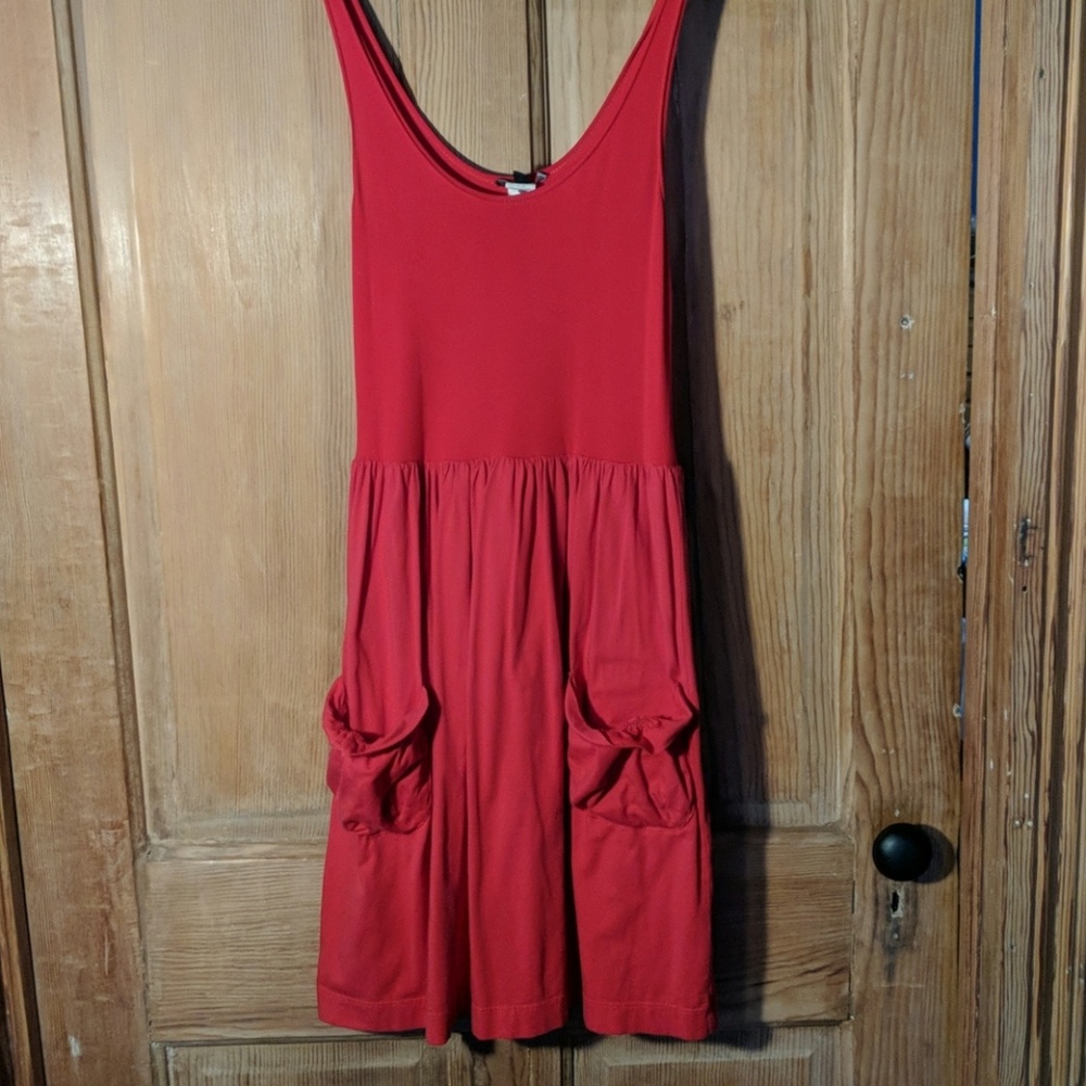 EUC Theory Red Sleeveless Dress Small